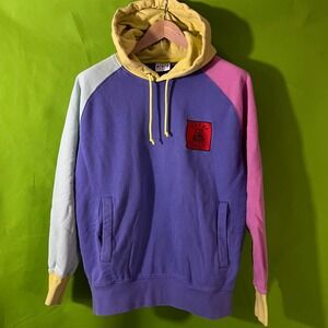 Teddy Fresh Color Block Hoodie Pullover Sweatshirt Mens Size Medium
